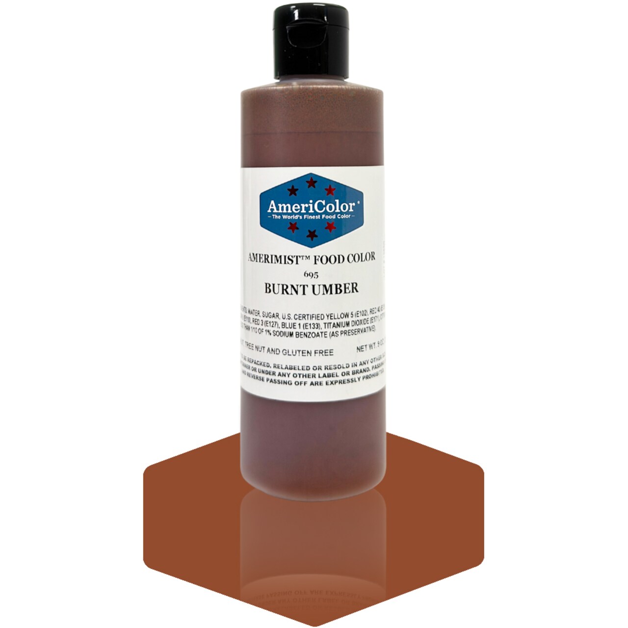 AmeriColor, Burnt Umber, 9 Ounce, AmeriMist Airbrush Food Coloring